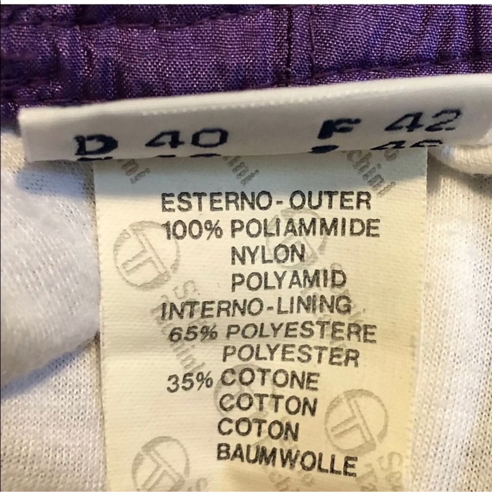 Vintage Sergio Tacchini Violet Purple Windbreaker Athletic Pants - Picture 5 of 10
